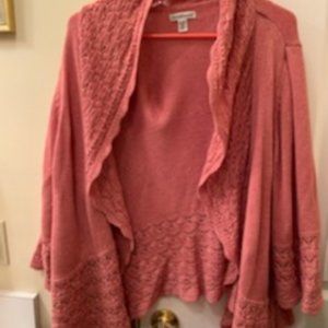 Coral Overlay Sweater